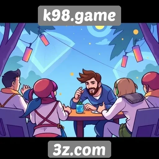 Interação social entre jogadores no site k98.game